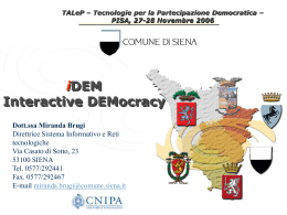 il progetto iDEM