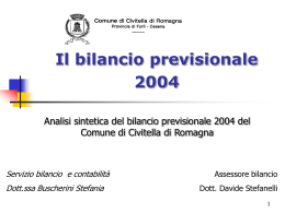 Bilancio 2004 Civitella - Comune di Civitella di Romagna