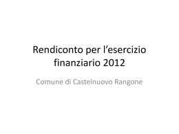 rendiconto 2012 - Comune di Castelnuovo Rangone