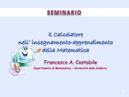 Il calcolatore nell`insegnamento-apprendimento della