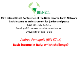 13th International Conference of the Basic Income Earth Network