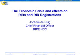 The Economic Crisis and RIR Registrations