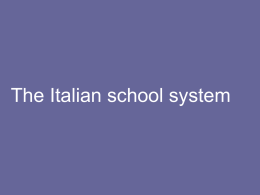 The Italian school system