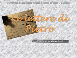 1a parte - Pietro luomo e le sue lettere