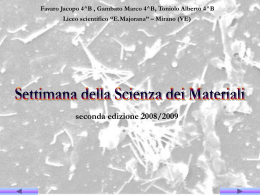 settimana della scienza dei materiali