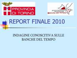 REPORT FINALE 2010
