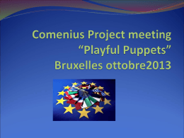 Comenius Project meeting “Playful Puppets” Bruxelles ottobre2013