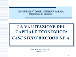 Case study su valutazione del capitale economico