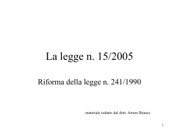La legge n. 15/2005 - Bianco e Associati SRL
