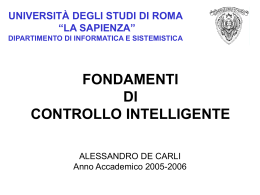 Lezione 10 - Dipartimento di Informatica e Sistemistica
