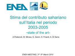 ENEA MEETING, 3 rd -5 th March 2010