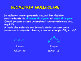 Geometria molecolare - Dipartimento di Farmacia