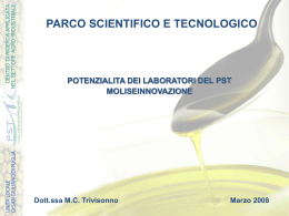 Presentazione - Parco Scientifico e Tecnologico del Molise