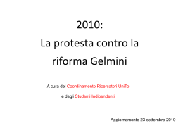 La protesta contro la riforma Gelmini