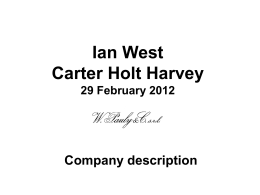 Ian West Carter Holt Harvey 29 February 2012