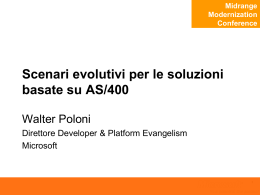 Scenari evolutivi per le soluzioni basate su AS/400