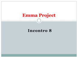 Incontro 8 Emma Project