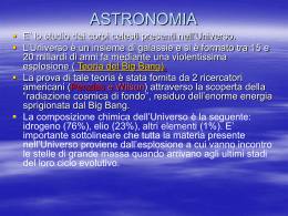 ASTRONOMIA (STUIO DEI CORPI CELESTI