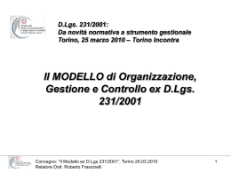 Slides a cura del Dott. Frascinelli - Ordine dei Dottori Commercialisti