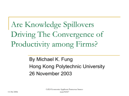 Are Knowledge Spillovers Driving The Convergence of Productivity