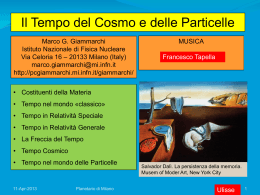 Il Tempo del Cosmo e delle Particelle (Planetario di Milano