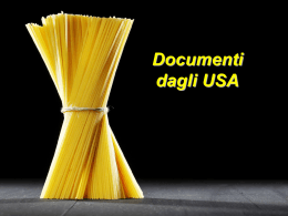 9 Documenti dagli USA
