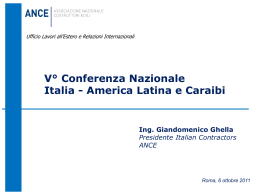 Ance - V Conferenza Italia America Latina e Caraibi