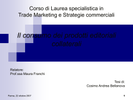Il consumo dei prodotti editoriali collaterali
