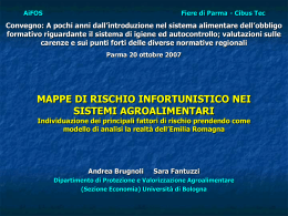 Mappe di rischio infortunistico nei sistemi agroalimentari