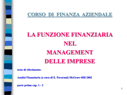 TEORIA DELLA FINANZA