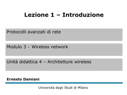 Storia delle reti wireless - Università degli Studi di Milano