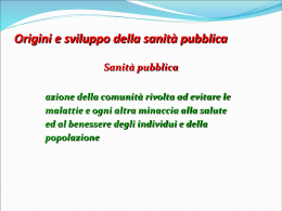 storia sanit&agrave; pubb SSN
