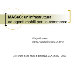 MASeC: un`infrastruttura ad agenti mobili per l`e-commerce