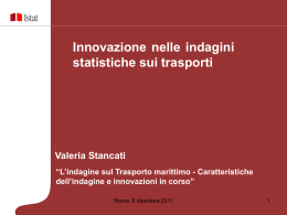 Innovazione nelle indagini statistiche sui trasporti