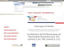 La relazione di attestazione ex art. 161, comma 3, LF