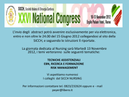 L`invio degli abstract potr&agrave; avvenire esclusivamente per - Area-c54