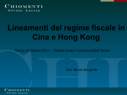 La fiscalità degli investimenti in Cina