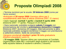 Proposte Olimpiadi 2008