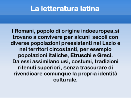 Introduzione allo studio della letteratura latina