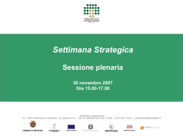Settimana strategica - Sessione plenaria