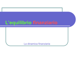 La dinamica finanziaria - Dipartimento di Economia