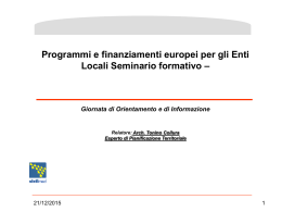La programmazione regionale