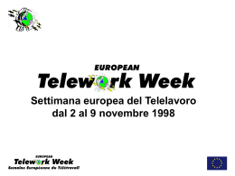 Settimana europea del Telelavoro dal 2 al 9 novembre 1998