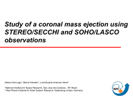 Study of a coronal mass ejection using STEREO/SECCHI