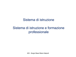Il sistema di istruzione e formazione professionale (presentazione