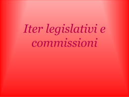 Commissioni e iter legislativo