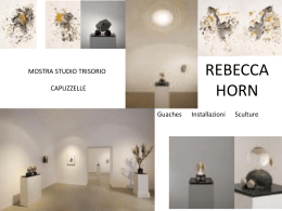 REBECCA HORN MOSTRA STUDIO TRISORIO guACHES