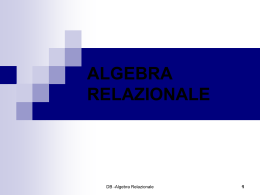 Algebra Relazionale