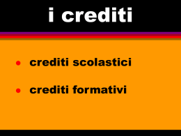 i crediti - metodologieoperative.it
