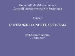 Differenze e conflitti culturali - 2014